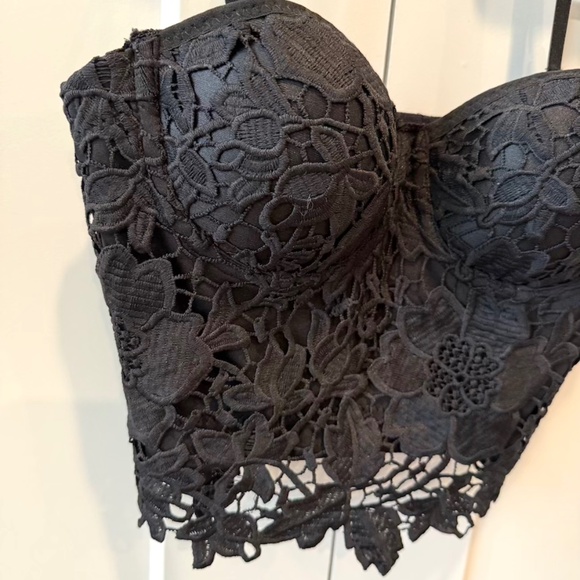 Lace Bustier Bra/Bralette Crop Top - Small (NWOT) - Picture 3 of 7